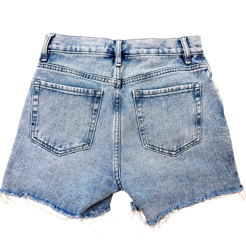 PacSun 90s Girlfriend High Waisted Distressed Size S Denim Shorts Light Wash S - Picture 8 of 13